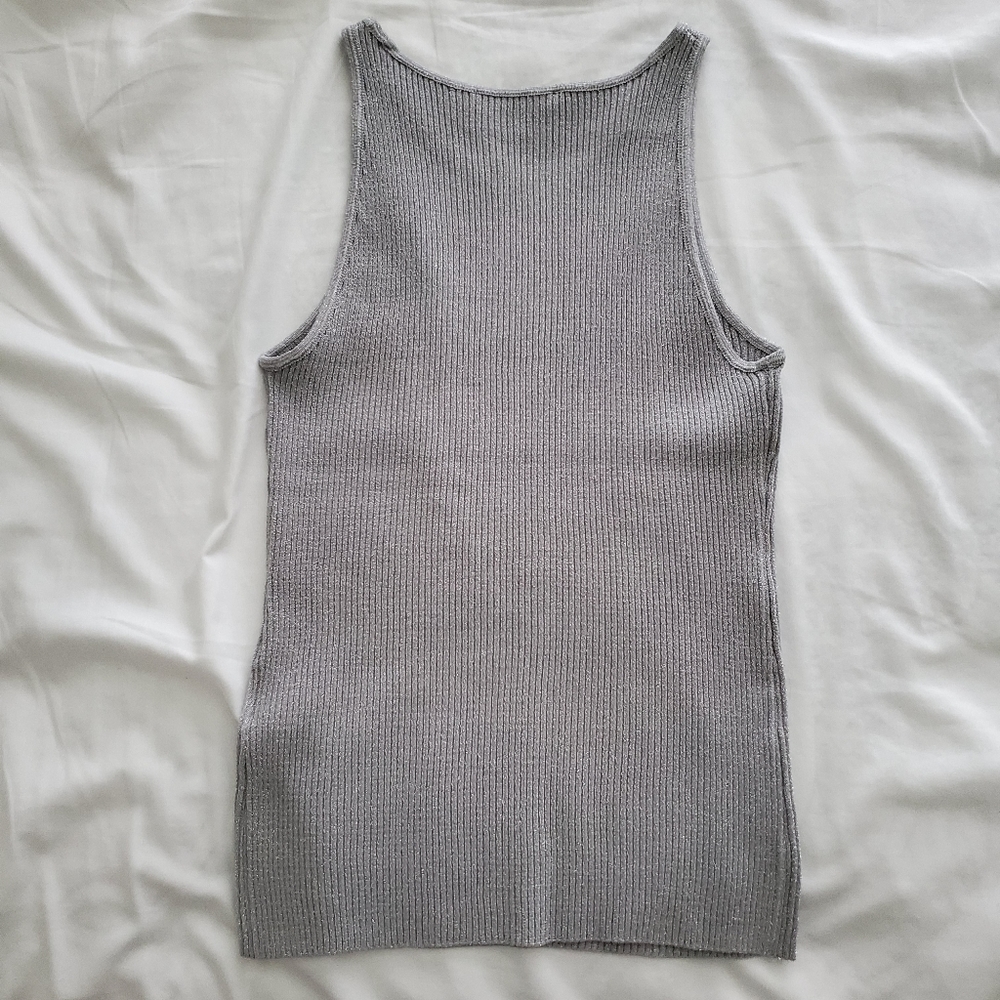 I.N.C. Ribbed Metallic Tank Top - Picture 3 of 6